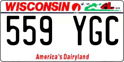 WI license plate 559YGC