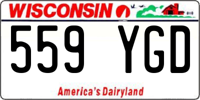 WI license plate 559YGD