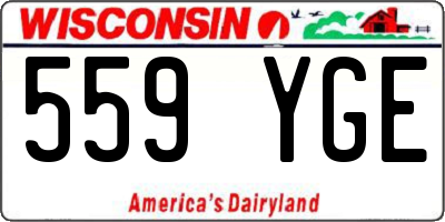 WI license plate 559YGE
