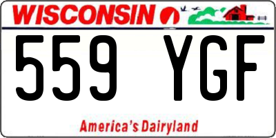WI license plate 559YGF