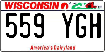 WI license plate 559YGH