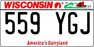 WI license plate 559YGJ