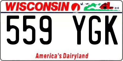 WI license plate 559YGK