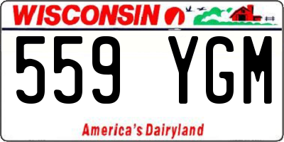 WI license plate 559YGM