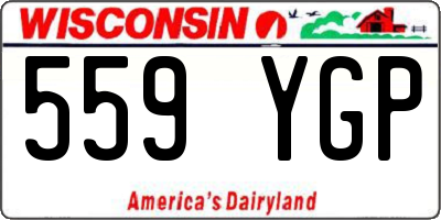 WI license plate 559YGP