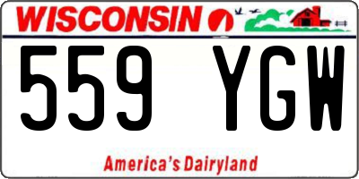 WI license plate 559YGW
