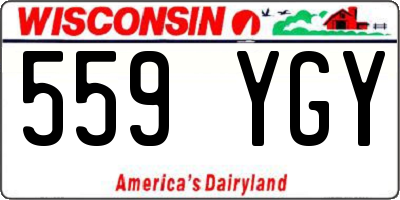 WI license plate 559YGY