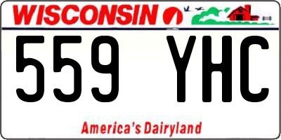 WI license plate 559YHC