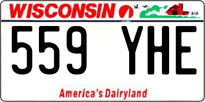 WI license plate 559YHE