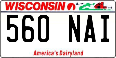 WI license plate 560NAI