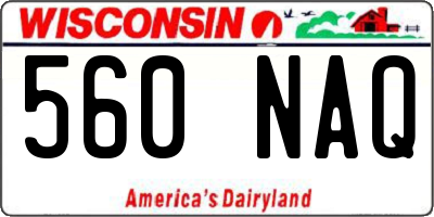 WI license plate 560NAQ