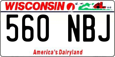 WI license plate 560NBJ