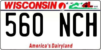 WI license plate 560NCH