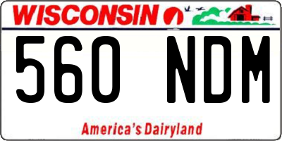 WI license plate 560NDM