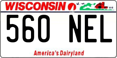 WI license plate 560NEL