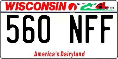 WI license plate 560NFF