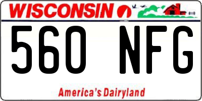 WI license plate 560NFG