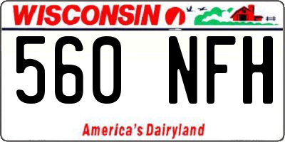 WI license plate 560NFH