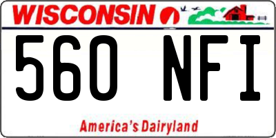 WI license plate 560NFI