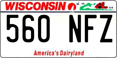 WI license plate 560NFZ