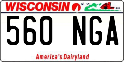 WI license plate 560NGA
