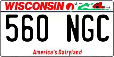 WI license plate 560NGC