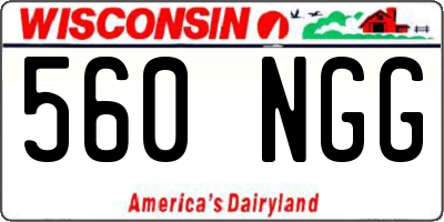 WI license plate 560NGG