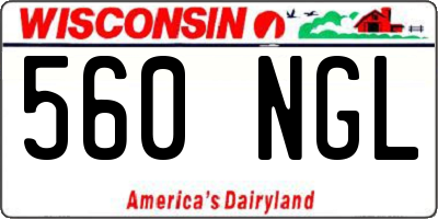 WI license plate 560NGL