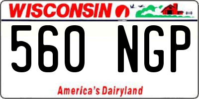 WI license plate 560NGP