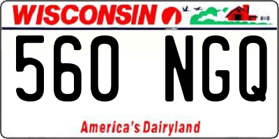WI license plate 560NGQ