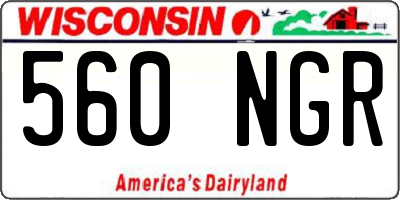 WI license plate 560NGR