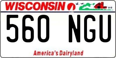 WI license plate 560NGU