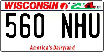 WI license plate 560NHU