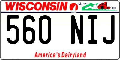 WI license plate 560NIJ