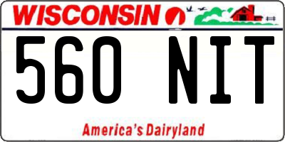 WI license plate 560NIT