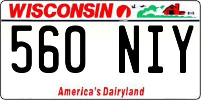 WI license plate 560NIY