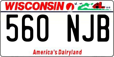 WI license plate 560NJB