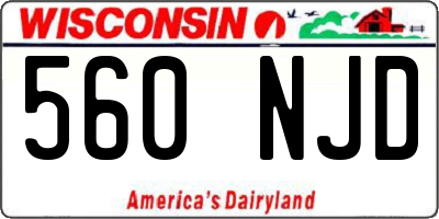 WI license plate 560NJD