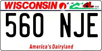 WI license plate 560NJE