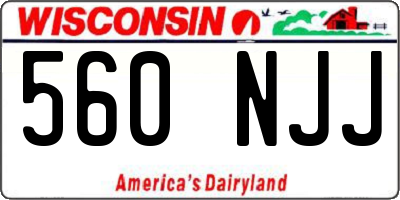 WI license plate 560NJJ