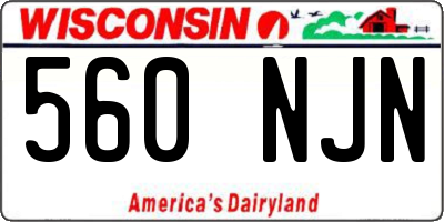 WI license plate 560NJN