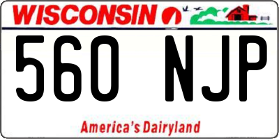 WI license plate 560NJP