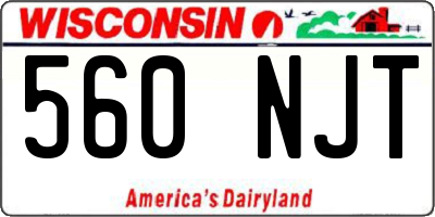 WI license plate 560NJT