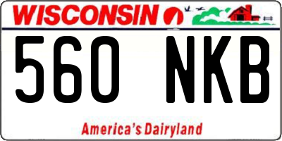 WI license plate 560NKB