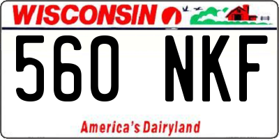 WI license plate 560NKF
