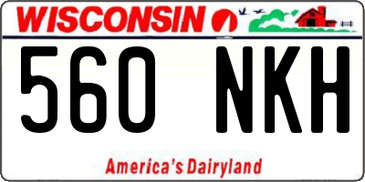 WI license plate 560NKH