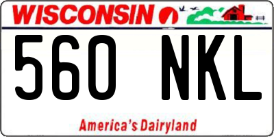 WI license plate 560NKL