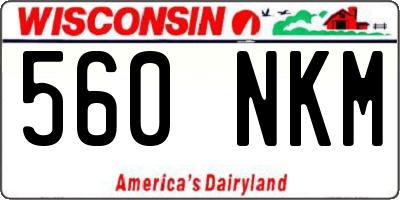 WI license plate 560NKM