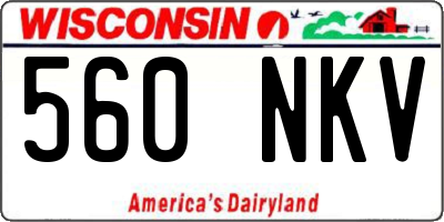 WI license plate 560NKV