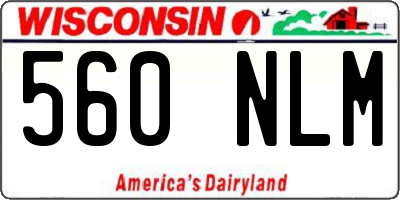 WI license plate 560NLM
